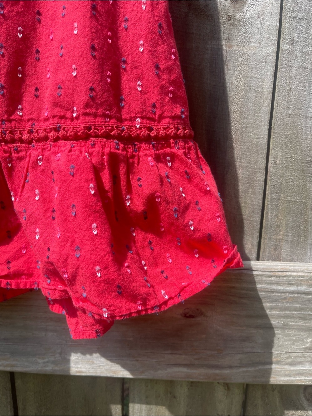crown & ivy Coral Red Sleeveless Tie-Front Boho Tunic Sz M - Picture 7 of 11
